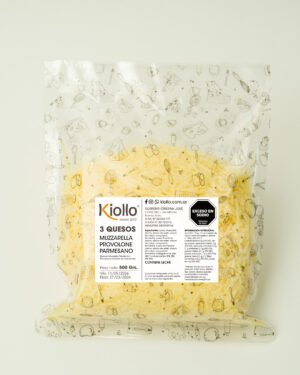 Hebras 3 Quesos (Muzzarella, provolone, parmesano) 500 Grs