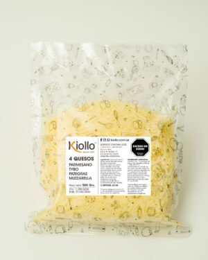 4 Quesos Muzzarella Pategras Tybo Parmesano 500 Grs
