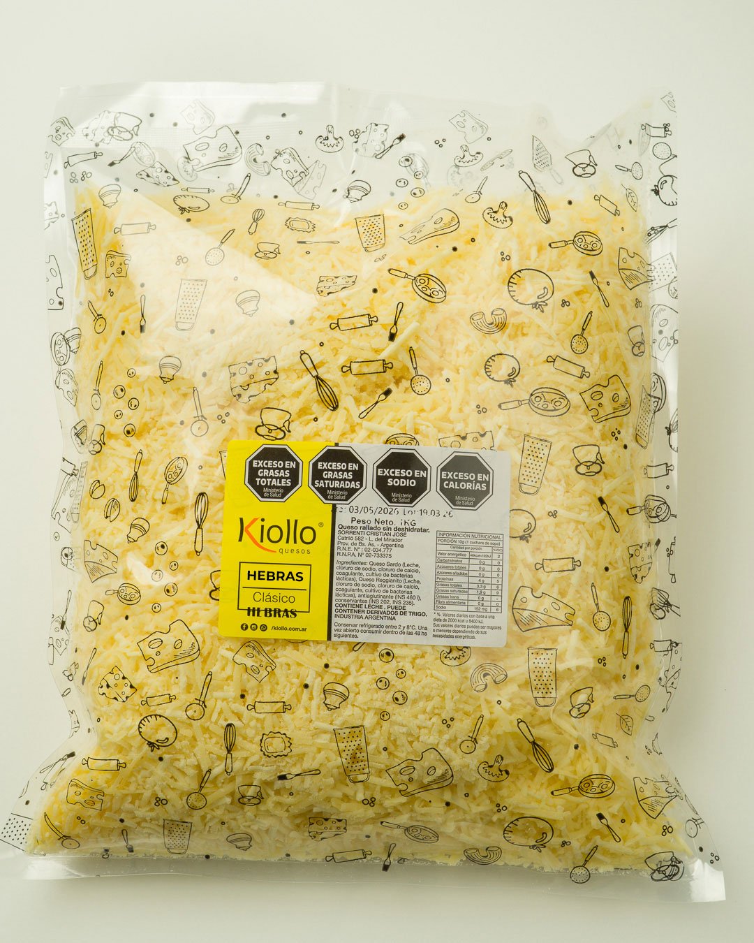 Queso en Hebras Clasico 1 Kg