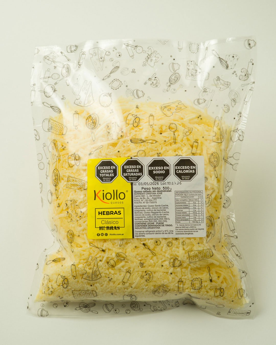 Queso en Hebras Clásico 500 Grs