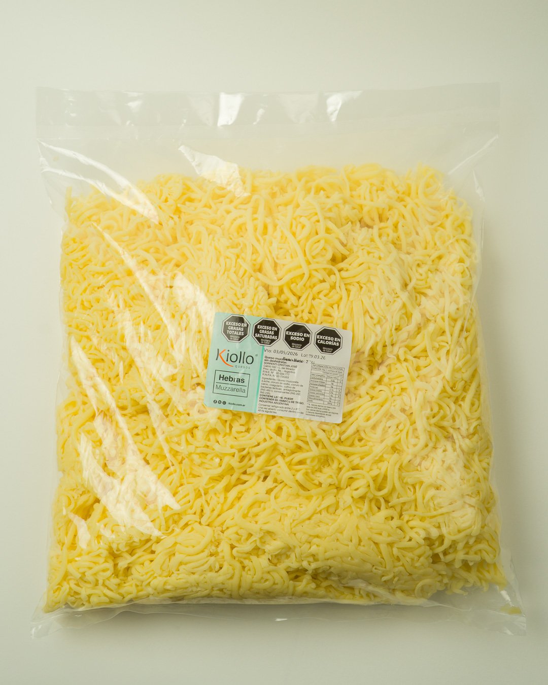 Hebras Muzzarella 3 Kg